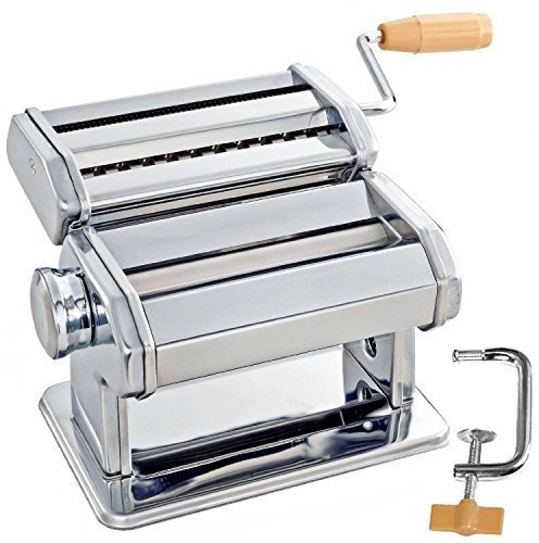 Taylor & Brown 5 in 1 Heavy Duty Stainless Steel Professional Fresh Pasta Lasagne Spaghetti Tagliatelle Maker Machine Cutter