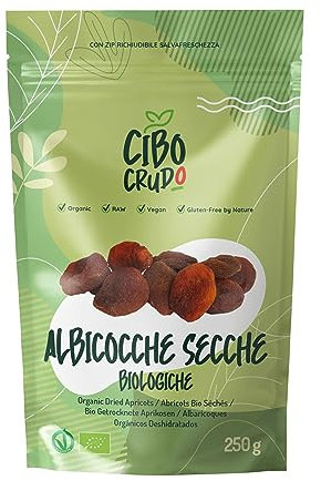 Albicocche Secche Biologiche - 250g. Albicocca Disidratata Raccolta a Mano. Frutta Secca Senza Zucchero Aggiunto. Essiccate al Sole non Trattate non Solforate.