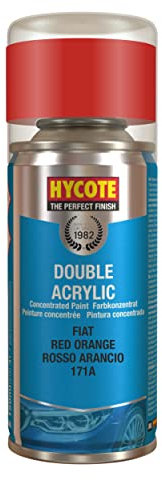 Hycote Double Acrylic Aerosol Car Spray Paint, Fiat - Red Orange, 150 ml