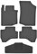 Fußmatten Vorne, Hinten + Tunnel Matte 5er Set für Citroen C1 2005-2014 Gummi Gummimatten