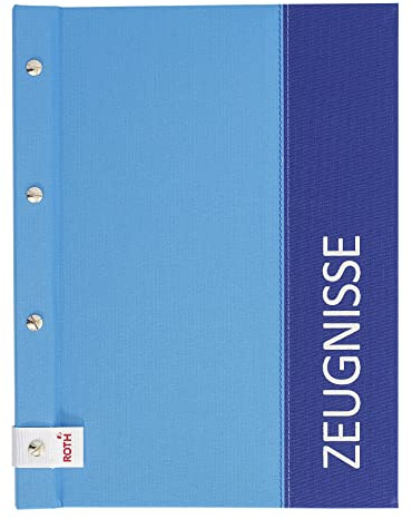 ROTH Cartella per certificati Spectrum con viti di rilegatura, A4, 12 inserti, espandibile (Blu)