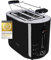 Exquisit Toaster TA 6103 sw | 7 Leistungsstufen | 850 Watt | abnehmbarer Brötchenaufsatz | Toastzentrierung | Auftau + Aufwärmfunktion | Stopptaste | Krümelschublade | elektronische Bräunungskontrolle