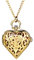 JewelryWe Taschenuhr Damen Antik Herz Skelett Kettenuhr Vintage Analog Quarz Uhr Herzanhänger mit Halskette Kette für Frauen Herren Gold