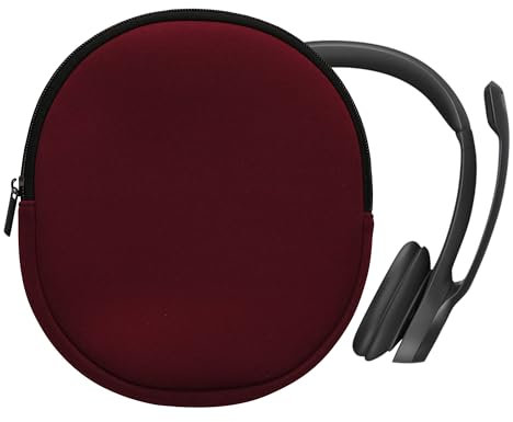 kwmobile Housse Compatible avec H390 étui - Housse de Protection Souple en néoprène pour Casque Audio 21,5 x 16 cm - Bordeaux foncé