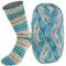 LANA GROSSA Meilenweit Cotone Vegano Isola | 4-fädiger Baumwoll-Sockenklassiker, waschmaschinenfest | Handstrickgarn aus 76% Baumwolle, 14% Polyamid & 10% Polyester | 100g Wolle | 420m Garn