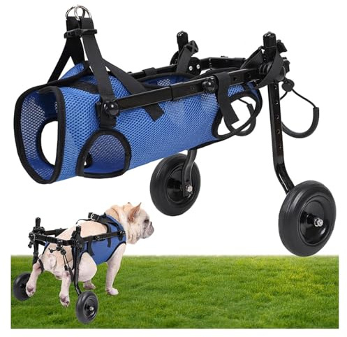 POHTYIT Carro para Perros Grandes Andador De Silla De Ruedas Ajustable para Mascotas, Silla Ruedas Perro Soporte De Cadera para Mascotas, Codera Perro Adecuado para Patas Traseras
