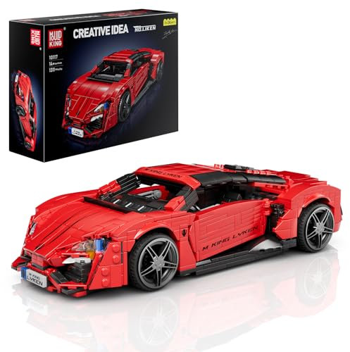 Mould King 10117 campeón de Velocidad técnica Bloques de construcción de automóviles Deportivos Clip coleccionista de Coches Deportivos Kit de Modelos para niños y Regalos para Adultos (1.311 Piezas)