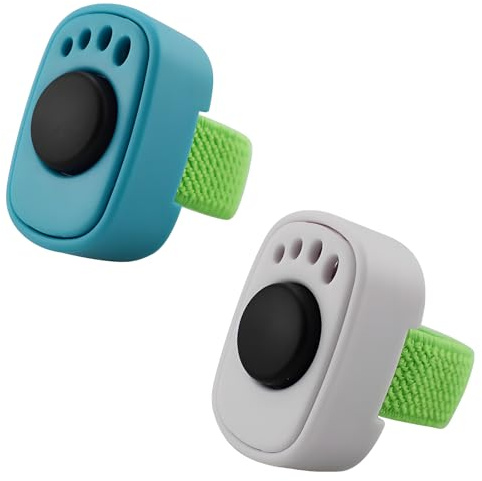 Soomuct 2 Pezzi Clicker Dog Dressage, Clicker, Accessori per cani, Adatto per gatti e cani (Bianco/Blu Cielo)