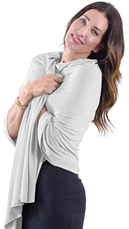 Happyluxe Travel Shawl Wraps for Women - 68x35in Wrap. Lightweight Pashmina, Airplane Travel Blanket Scarf. Made In USA