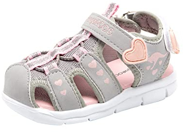 KangaROOS Unisex Kinder K-mini Sandalen, Rosa Grau, 22 EU