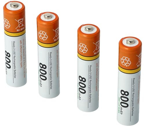 vhbw 4X AAA Micro Akku kompatibel mit Siemens Gigaset E290, E290HX, CL690AB, E310 schnurlos Festnetz Telefon (800mAh, 1,2V, NiMH)