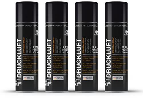 4 x OCTOPUS tryckluftsspray för rengöring av PC och elektronik, 500 ml
