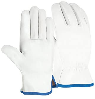 DOJA Barcelona | Leder Arbeitshandschuhe | 12 Paar | Arbeitshandschuhe Größe 9/L | Leder | Werkhandschoenen | Handschuhe für Montageketten, Landwirtschaft, Mechaniker, Garten, Schutzhandschuhe