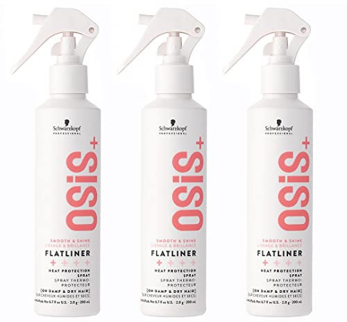 Schwarzkopf Professional - OSIS+ Lot de 3 Flatliner 200ml Spray Thermo-Protecteur Cheveux
