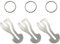 IOSPKKIO® 3 pezzi chips per carrello della spesa, con portachiavi, per la spesa, stile polpo (argento)