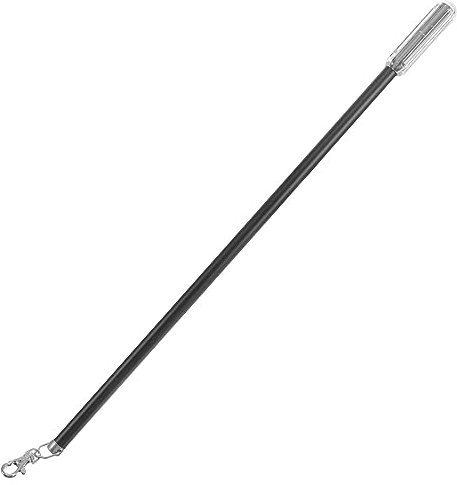 Angoily Rideaux Tringle À Rideau avec Bouton-Pression en Métal À Poussoir Polyvalente Tringle À Tirer pour Ouverture-Fermeture Matériel De Rideaux Noir 55. 5X2cm