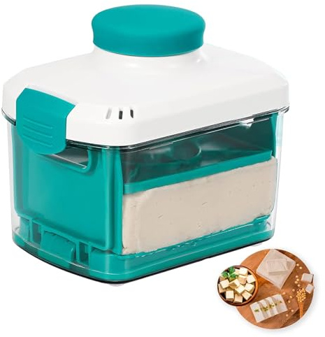 Bean Curd Press, Bean Curd Maker, justerbar juicepress, bönostsil, upprätthåller ostformen 19 x 15 cm för att pressa och forma bönor och