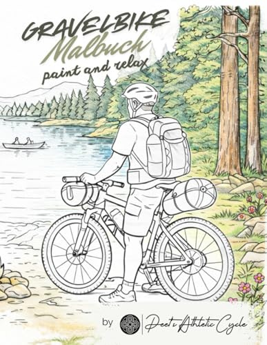 Gravelbike & Bikepacking Malbuch: Entspannende Motive für Radreise-Fans