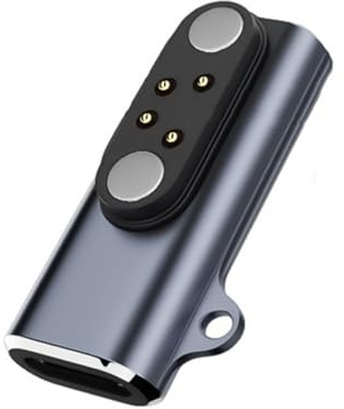Hangsu Cabezal de carga de auriculares de conducta ósea, fuerte fijación magnética USB tipo C a conector de 4 pines, adaptador de conector de alta eficiencia, fuerte fijación magnética