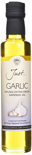 Just Rapeseed Oil Cold Pressed Extra Virgin Infused with Garlic Oil 250 ml (Pack of 6)