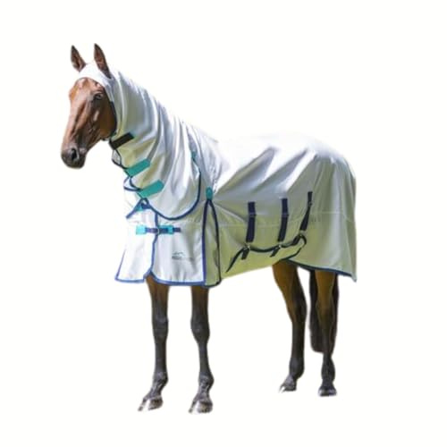 Shires Eczema Rug Sweet Itch Full Neck in size: 206 cm. - white-dark blue - 206 cm