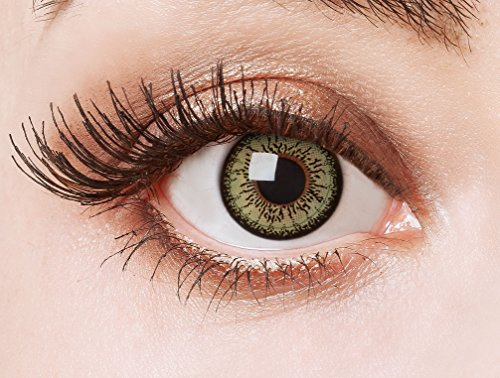 aricona Kontaktlinsen - Lentes de contacto verdes coloreadas sin dioptrías - Lentes de contacto de color puede utilizarse durante 12 meses, 2 piezas