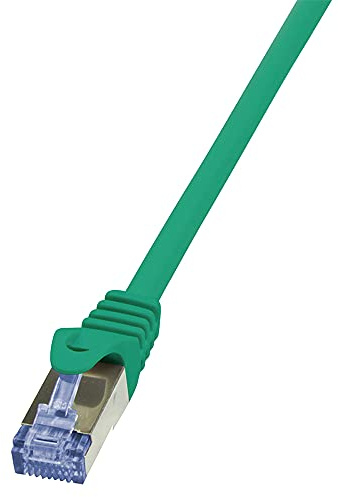 LogiLink CQ3055S Cat.6A 10G S/FTP PrimeLine Patch Cable, 2 Meter Length, Green