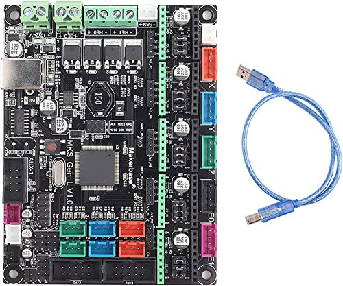 Tarjeta de control para impresora 3D, GEN L V1.0 Controller Board Kit de impresora 3D MKS Integre Tarjeta Mere Compatible con Ramps 1.4 Soporte LCD2004 LCD12864 TFT28 TFT32, Negro