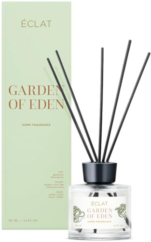 ÉCLAT Garden of Eden Raumduft - langanhaltender Lufterfrischer mit hochwertigen Inhaltsstoffen - 130 ml - mit Filzstäbchen