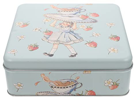 Cabilock Metall Keksdose Plätzchendose Blechdose Metalldosen Retro Vorratsdose mit Deckel Weißblechdose Gebäckdose Geschenkdose Aufbewahrungsdose für Tee Süßigkeiten Kaffeebohnen