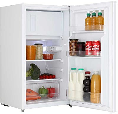 Cookology UCIB80 Under Counter Freestanding Fridge in White - 80 Litre Capacity - Adjustable Temperature Control & Legs - Reversible Door and Ice Box