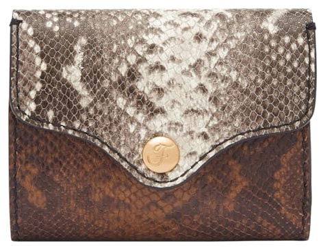 Fossil Geldbörse für Damen – Trifold Heritage geprägt Leder Python-Optik, SL8282874 – 9,8 cm L x 2,1 cm B x 8 cm H