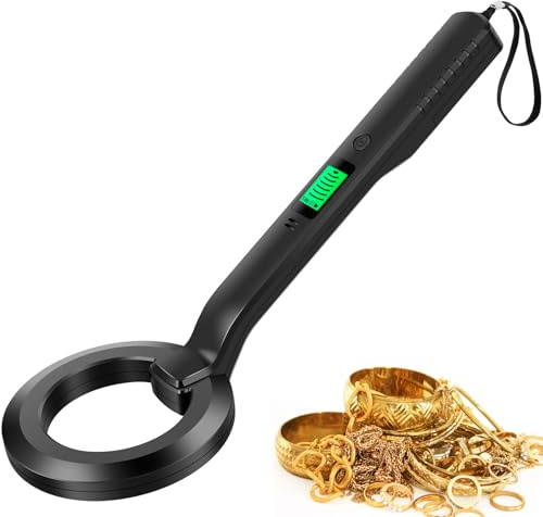 LZVXTYM Metal Detector, IP54 Waterproof Portable High Sensitivity 360 Scanning Handheld Metal Detector, Metal Treasure Finder for Metal Object