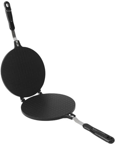 Máquina para hacer conos de gofres, máquina para hacer conos de helado antiadherente de 8,7 pulgadas, sartén para tortilla crujiente para hacer rollos de huevo, tazas para gofres