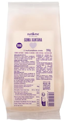nut&me Xanthan Gum 200 gr | Gluten-Free Thickener | Non-GMO | Vegan | Ideal for Ice Cream and Baking | Plant-Based Stabilizer