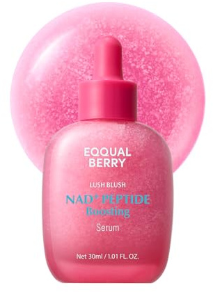 EQQUALBERRY NAD Peptide Boosting Smoothie Serum 30 ml – Hydrating & Vitality-Supporting Face Serum with NAD, Multi-Peptide Blend & Ceramide Complex | Lightweight Daily Boost