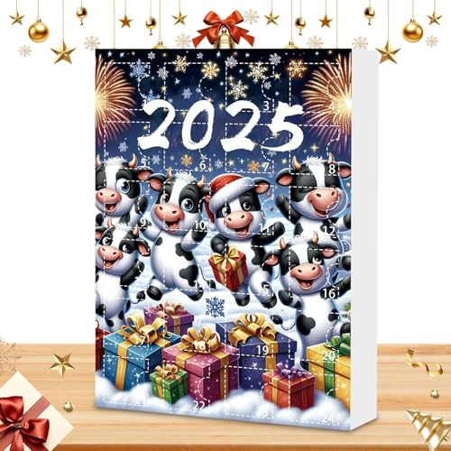 Calendrier de l'Avent Calendrier de Compte à Rebours 24 Jours Cow Days