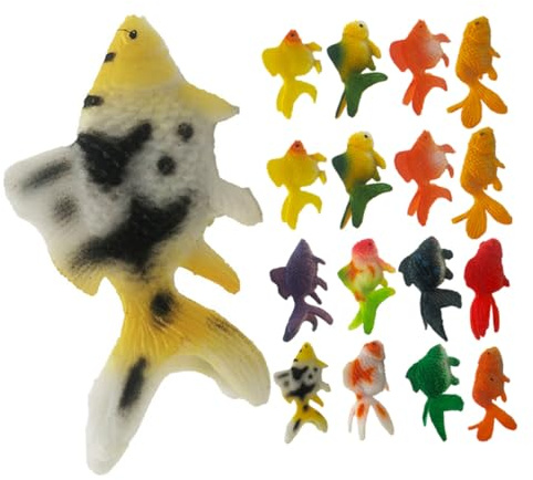 SUPVOX 24pcs Pvc Simulation Goldfish Figurines Miniature Fish Figure Models for Aquarium and Pond Decoration, Lifelike Floating Fish Collectibles for Boys and Girls and Random Color