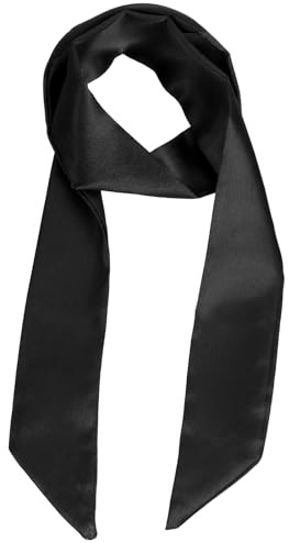 YELARXI Solid Long Neckerchief, Stylish Ribbon Skinny Pure Neck Scarf Silk Necktie Ribbon Women Headband Tie