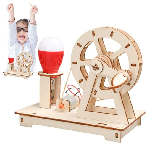 Kit educativo sull'elettricità - Dinamo a avviamento manuale da 10 cm, giocattolo per lo sviluppo precoce | Set di creazione di esperimenti di fisica creativa Apprendimento pratico in classe Studenti