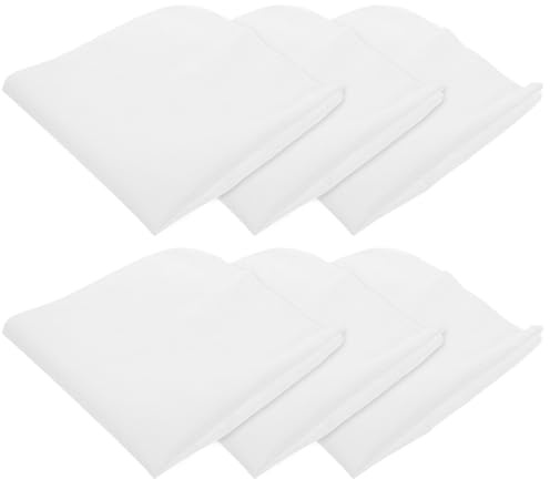 NUOBESTY Paños de Gasa de Algodón Reutilizables para Cocina, 6 Piezas de Estopilla para Colar Queso y Jugos, Tela Fina para Repostería y Filtrado Seguro sin Aditivos Químicos, Accesorios
