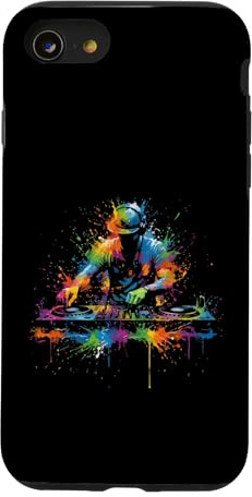 Carcasa para iPhone SE (2020) / 7/8 DJ Rave EDM Music Festival DJ y Tocadiscos Pintura Splash Art