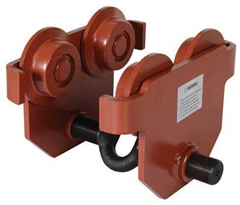 Vestil E-MT-4 Steel Push Eye Manual Trolley 4000 Lb. Capacity Orange