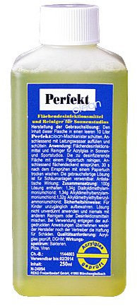 Sonnenbank und Flächendesinfektion Perfekt Clean Konzentrat 250 ml ergibt 10 Liter grbrauchsfertige Lösung