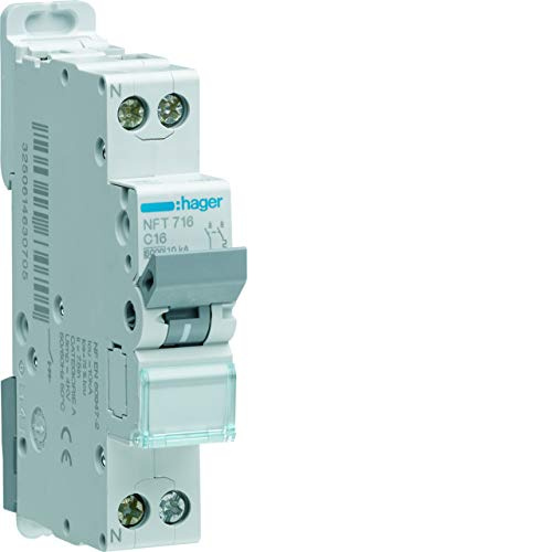 disjoncteur hager - 1 phase + neutre - 6a - 4.5ka - courbe c - vis/vis