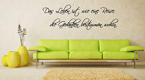 Wandaufkleber-Wandtattoo-Wandsticker - Spruch ***Das Leben ist wie eine Reise...*** (Größen.- und Farbauswahl)