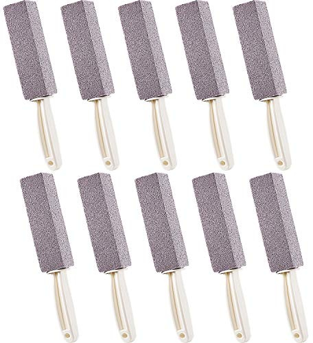 Honoson Pumice Stones for Cleaning with Handle Pumice Sticks for Removing Toilet Bowl Ring, Bath, Household, Kitchen(10 Packs)