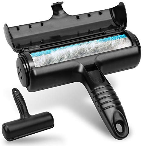 USION Pet Hair Remover Brush - Reusable Dog Hair Removal for Dogs and Cats, Animal Cat Hair Removal Brush Easy to Clean Fixed Areas Pet Fur from Carpet, Furniture, Rugs, Bedding and Sofa