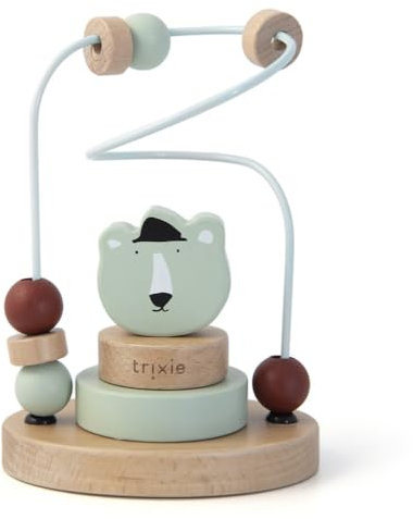 Trixie Holz Motorikschleife Eisbär - Mr Polar Bear Mint