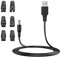 MEROM 5V Universal USB Netzkabel Kabel kompatibel mit Remington Rasierern Geeignet für Verschiedene Arten von Rasierern Trimmern Haarschneidern mit 6 Stecker Netzteil Ladegerät